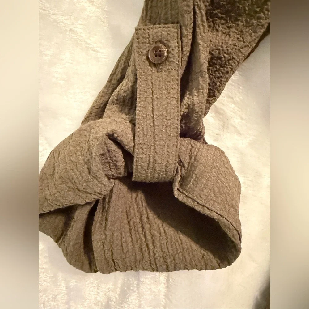 Calvin Klein Khaki Textured Shirt - Picture 3 of 10
